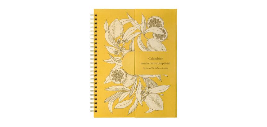 Jardin des Sens, immerwährender Geburtstagskalender 23x17 cm, 25 Blatt bedruckt 90g