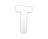 Lettre T 20,5cm - Blanc