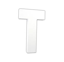 Letter 20,5cm, T. - Wit