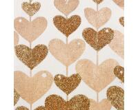 PAPIER ARTISANAL, Étui de 10 feuilles au format 50x70cm - Coeur doré