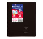 Cahier reliure intégrale enveloppante Koverbook 17x22cm 160 pages ligné + marge couverture polypropylène transparent - Assortis