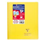 Cahier reliure intégrale enveloppante Koverbook 17x22cm 160 pages ligné + marge couverture polypropylène transparent - Assortis