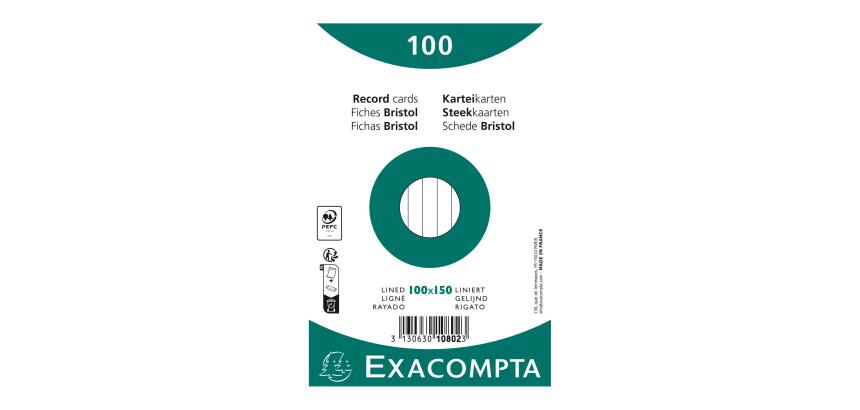 Karteikarten 100x150 lin ws 100St - Weiß