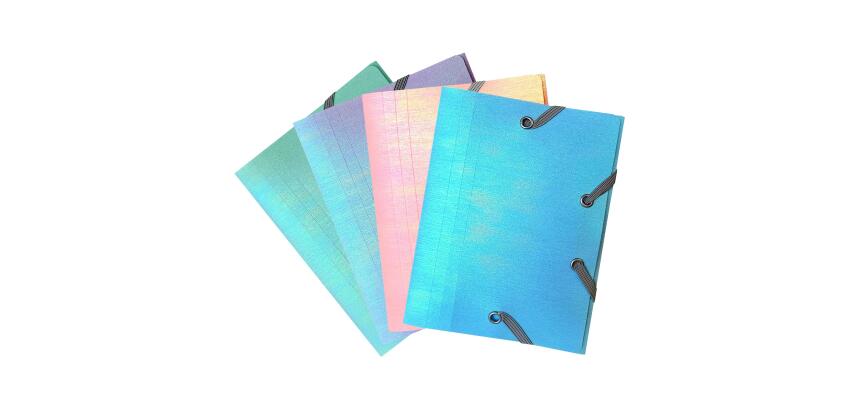 Chemises à élastiques 3 rabats PP Candy Tidy - A6 - Couleurs assorties