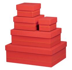 Rhodia Rhodiarama Gift Boxes - Set of 5 - Nested - Coral