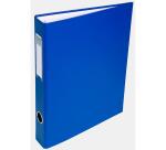Classeur rembordé PVC 4 anneaux en D de 30mm en 3ème de couverture - A4 - Bleu