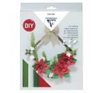 KIT CRÉPON, Couronne de Noël 20,5x1,5x30cm - Assortiment