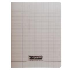 Cahier piqué 8000 POLYPRO 17x22 cm 60 pages grands carreaux 90 g - Gris