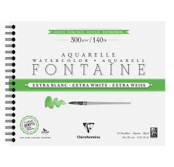 Fontaine Extraweiß Torchon/rau, Spiralblock,12 Blatt 24x30cm 300g