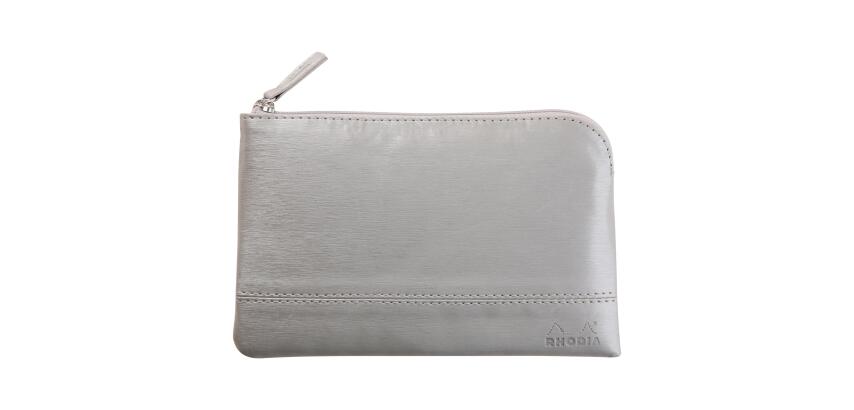 Rhodia Rhodiarama Zipped Pouch - 11 x 17cm - Silver