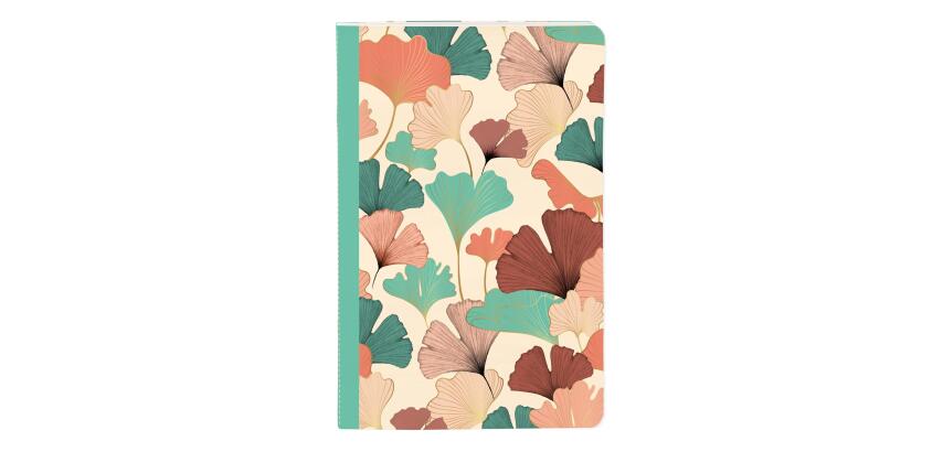Gaïa beige, Carnet cousu fil 11x17cm, 96 pages, ligné, ass.