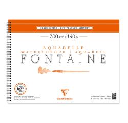 Fontaine album spiralé 12F 30x40cm 300g grain satiné