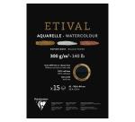 Clairefontaine Etival Noir Watercolour Block - A1 - 15 Sheets - 300gsm - Cold Pressed & Rough Grain
