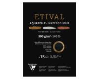 Etival Noir bloc collé 1 côté 15F A1 300g double grain