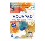 Goldline Aquapad A6, Aquarellblock geleimt, 50 Blatt naturweiß 300g, mittelfeine Körnung