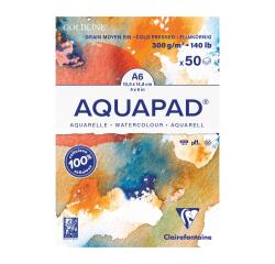 Goldline Aquapad bloc collé 50F A6 300g