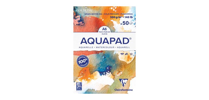 Goldline Aquapad bloc collé 50F A6 300g