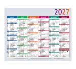Calendrier Multicolore 13 x 17 cm Semestriel 2027 - Visuel
