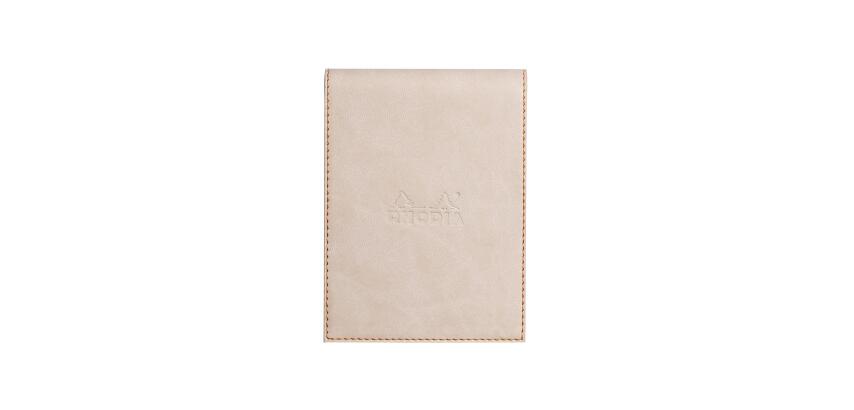 Rhodiarama porte-bloc avec porte-crayon + bloc N°12 ligné - Beige
