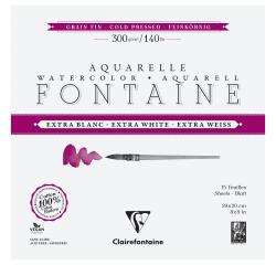 Fontaine Extraweiß feinkörnig, Block 4-seitig geleimt, 12 Bogen 300g 20x20 cm