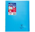 Cahier piqué Koverbook 24x32cm 48 pages petits carreaux couverture polypropylène transparent - Assortis