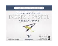 Ingres Pastel bloc collé 25F 24x30cm 130g - Blanc
