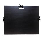 Portfolio glossy finished black kraft paper with ribbons and handle 59x72 cm - Black