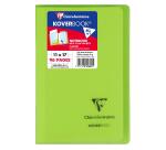 Carnet piqué Koverbook 11x17cm 96 pages petits carreaux couverture polypropylène transparent - Assortis