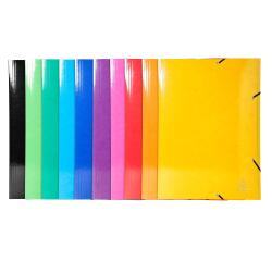 Sammelmappe mit 3 Klappen und Gummizug, Maxi Capacity, Colorspan-Karton 600g, für DIN A3, Iderama - Farben sortiert