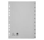 Indices recycled PP A4 10 Pt 1-10 grey - Grey