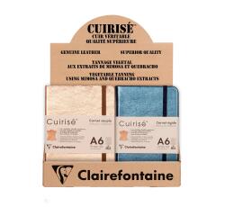 CUIRISÉ Présentoir 6 x A6 Carnets souples + 4 x A6 rembordés rigides. - Assortiment mixte