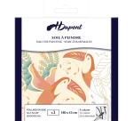 Echarpe 100% soie - 180x43cm L'envol - Blanc