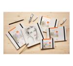 Fontaine Stitch bound Watercolour Business Cards 300g, 10x15cm - White