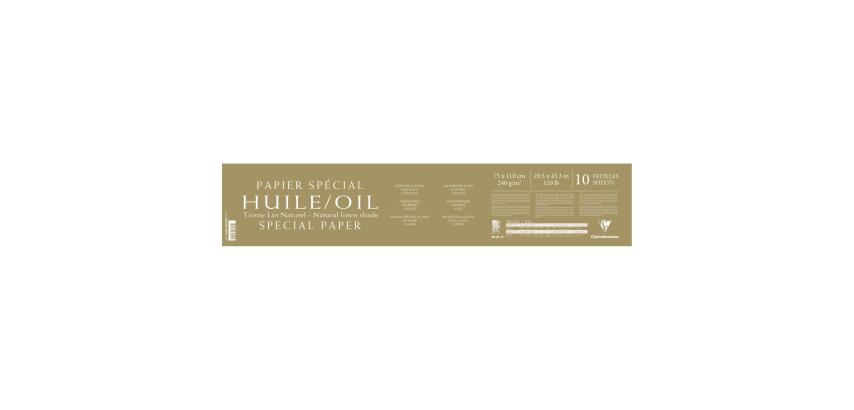 Papier Huile lin naturel paquet 10F 75x110cm 240g