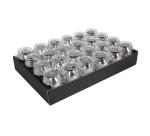 Plat. 24 oeufs métal. 10mx7mm coque Argt
