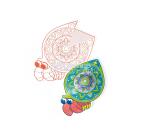 Graffy Pop Mandala 3D, Meerestiere - Blau
