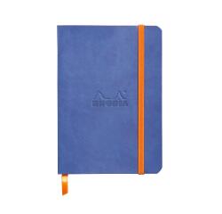 Rhodiarama carnet souple A6 144 pages dot papier ivoire 90g fermeture élastique - Saphir