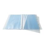 Portalistino polipropilene rigato Crystal Colours,30 buste rimovibili e riposizionabili - A4 - Cristallo