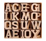 Solid Display with Kraft Paper Alphabet 20cm - Kraft