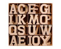 Présentoir plein alphabet kraft 20cm - Kraft