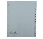Indices recycled PP A4 15 tabs 1-15 grey - Grey