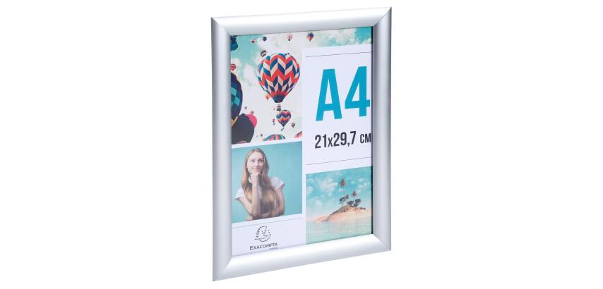 Cornice portafoto con profilo in alluminio A4 - Argento