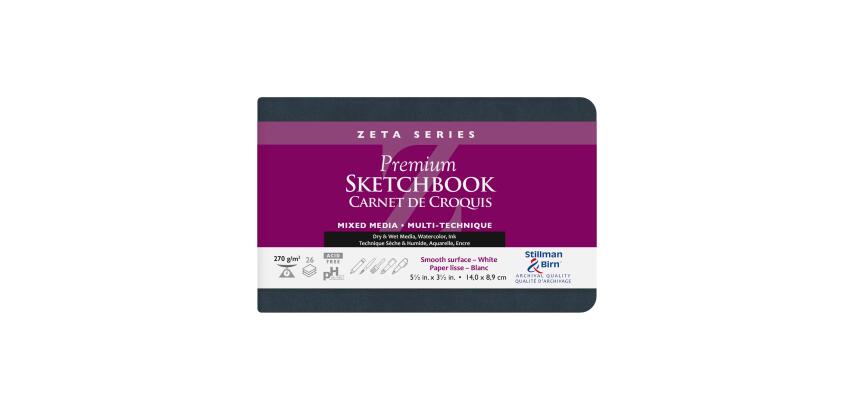 Zeta Series carnet souple 26F 14x8,9cm 270g - Blanc