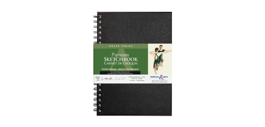 Delta Series carnet spiralé 25F 17,8x25,4cm 270g - Ivoire