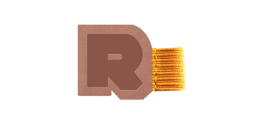 Rhodiarama porte-stylo autoadhésif 4x3 cm pour blocs carnets et agendas - Bois de rose