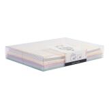 Coffret Pollen de 20 enveloppes C6 (114x162mm) + 20 cartes simples 110x155mm - Naissance - Assortiment