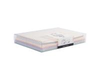 Coffret Pollen de 20 enveloppes C6 (114x162mm) + 20 cartes simples 110x155mm - Naissance - Assortiment