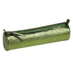 CUIRISÉ - Trousse ronde Ø5,5x22 cm - Vert