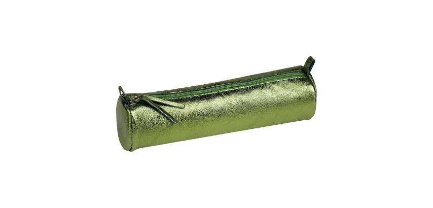 CUIRISÉ - Trousse ronde Ø5,5x22 cm - Vert