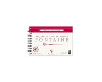 Fontaine album spiralé 12F 12x18cm 300g grain fin